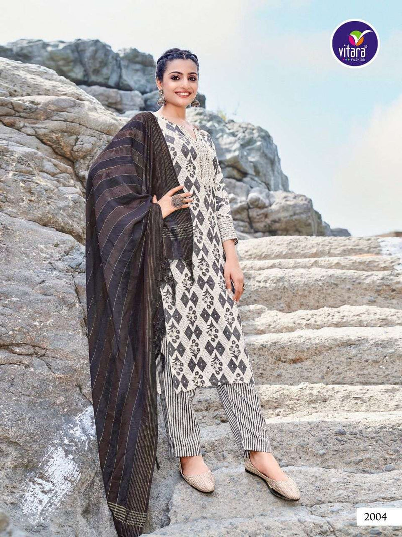 Vitara Fashion Aurelius Fancy Printed Work Stylish Designer Festive Wear Kurti