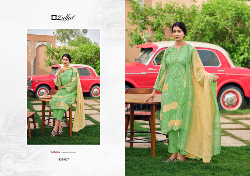Zulfat Anurika Pure Cotton With Printed Work Stylish Designer Casual Look Fancy Salwar Kameez