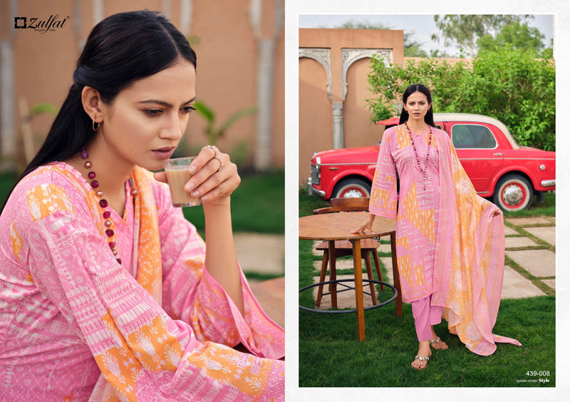 Zulfat Anurika Pure Cotton With Printed Work Stylish Designer Casual Look Fancy Salwar Kameez