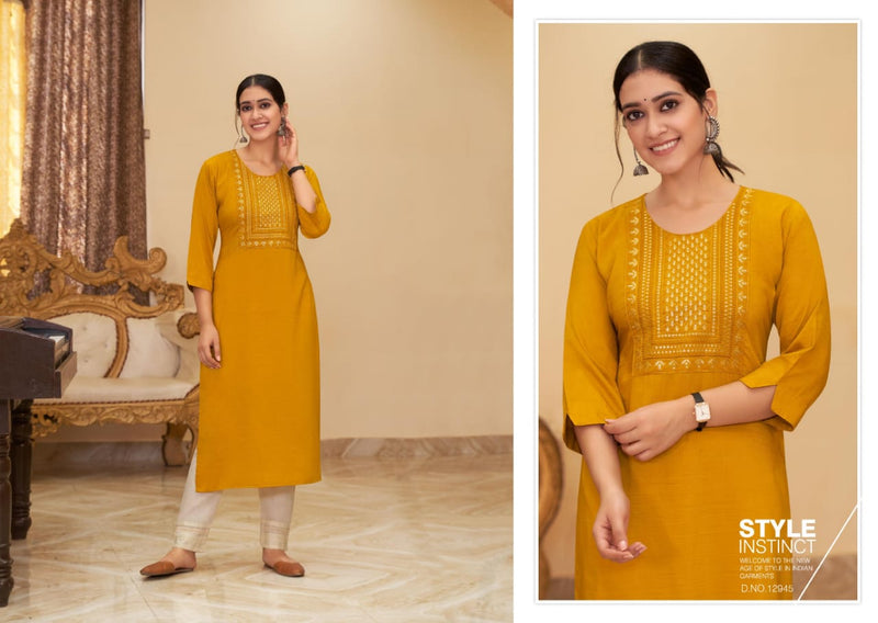 Kalaroop Kajree Fashion Avanti Parampara Silk Exclussive Collections Of Fancy Party Wear Kurtis