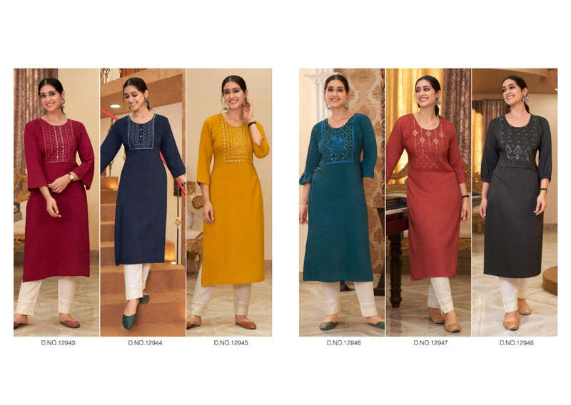 Kalaroop Kajree Fashion Avanti Parampara Silk Exclussive Collections Of Fancy Party Wear Kurtis
