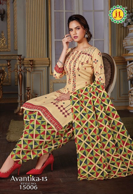 Jt Avantika Vol 15 Cotton Printed Patiyala Style Party Wear Salwar Kameez
