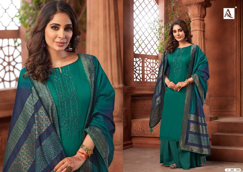 Alok Suit Avisaa Pure Fabric With Embroidery Work Suit In Zam Cotton