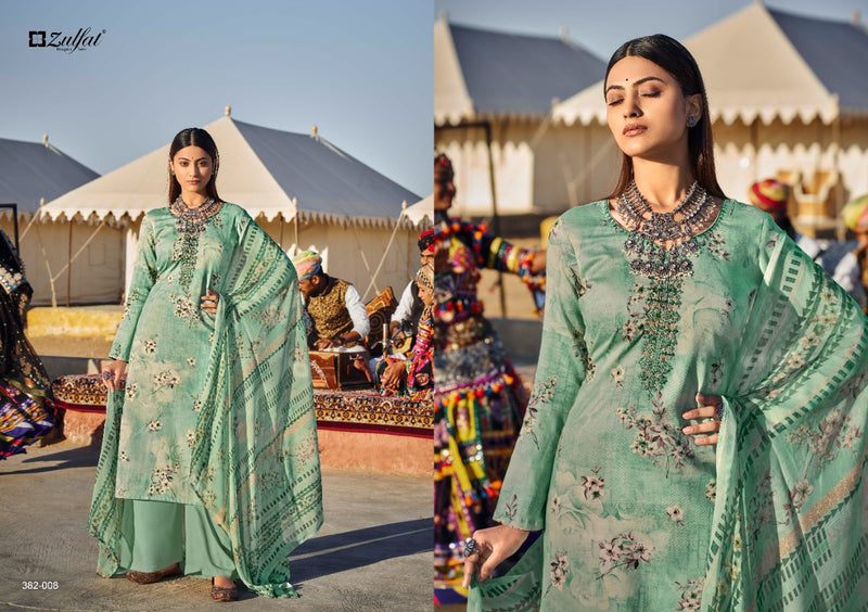 Zulfat Designer Suits Avisha Jam Cotton Party Wear Salwar Suits With Beautiful Digital Floral Print