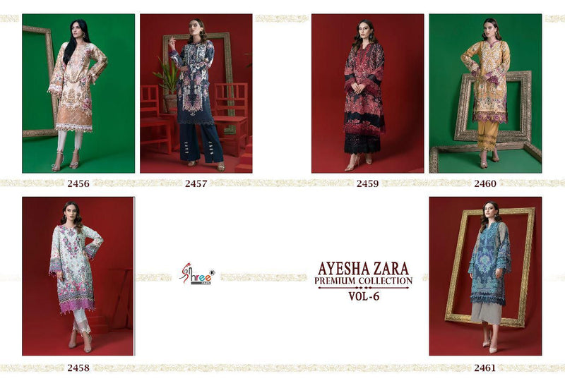 Shree Fabs Ayesha Zara Premium Collection Vol 6 Pure Cotton Stylish Designer Casual Look Pakistani Salwar Suit