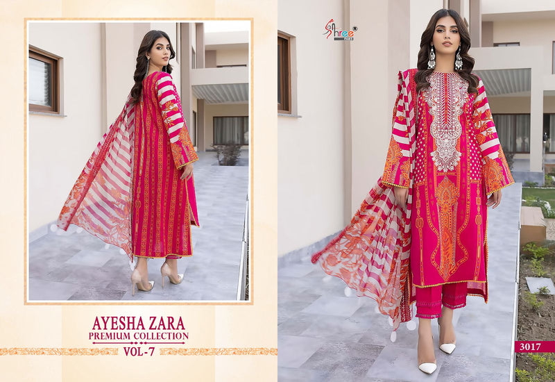 Shree Fab Ayesha Zara Premium Collection Vol 7 Pure Cotton Exclusive Patche Fancy Partywear Designer Salwar Suit