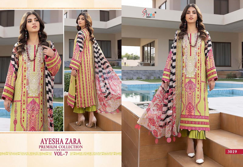 Shree Fab Ayesha Zara Premium Collection Vol 7 Pure Cotton Exclusive Patche Fancy Partywear Designer Salwar Suit