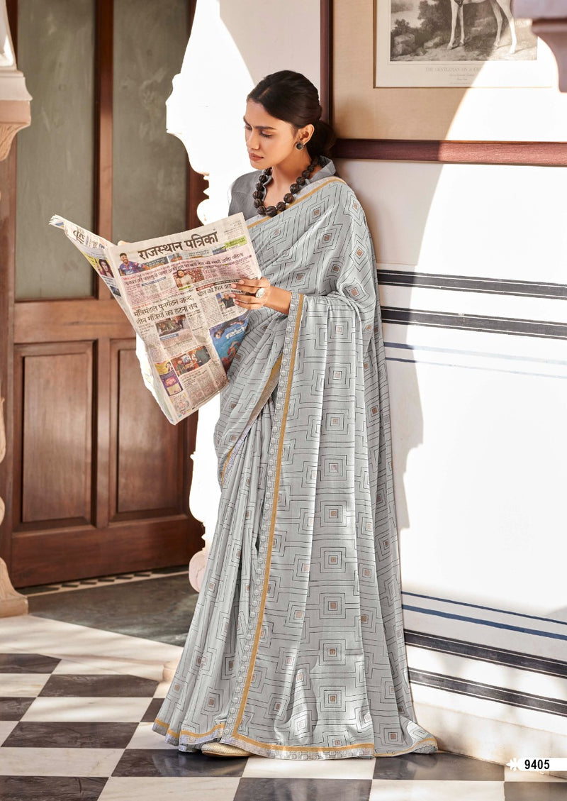 Kashvi Creation Aayushi Moss Fancy Stylish Festive Wear Sarees With Beautiful Colors