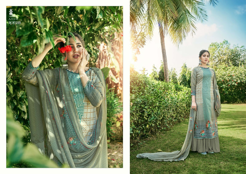 Romani Azeem Jam Cotton Digital Printed Festive Wear Salwar Kameez