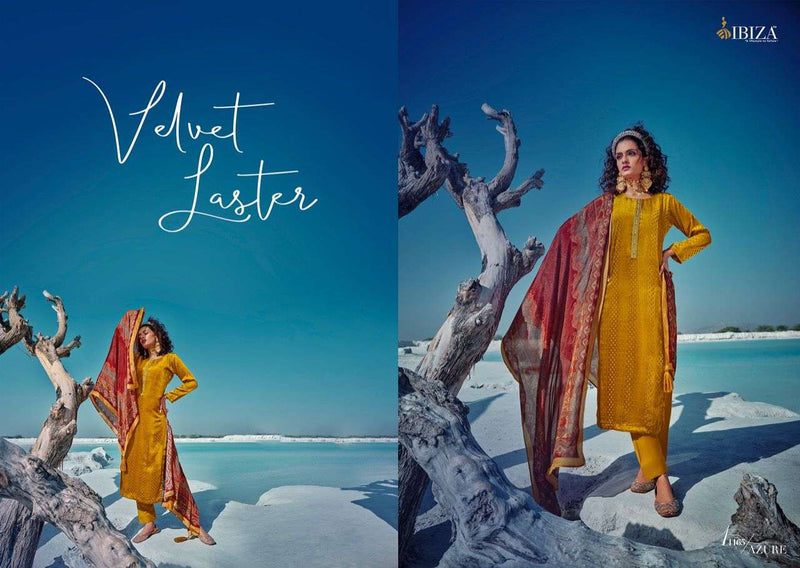 Ibiza Azure Velvet Brasso Designer Party Wear Fancy Suits