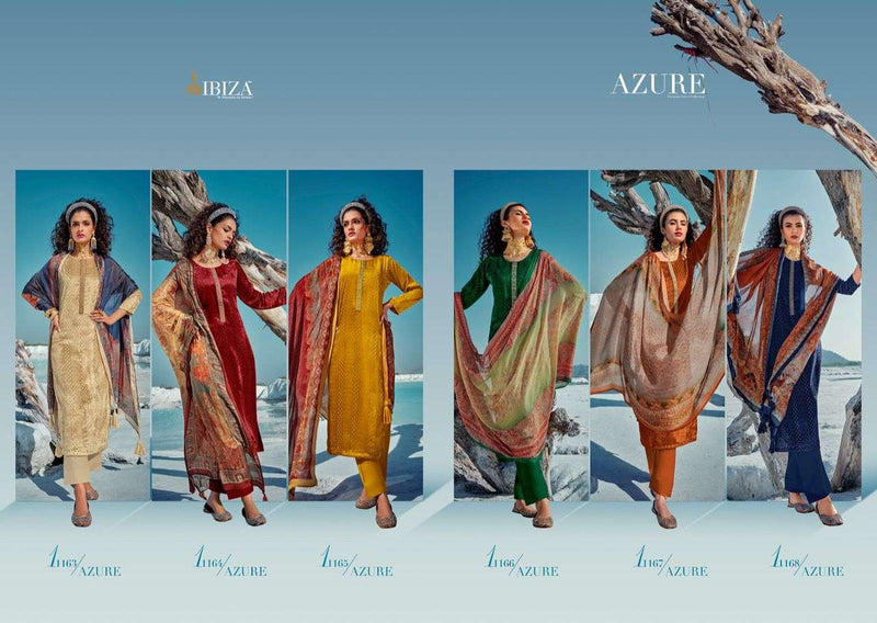 Ibiza Azure Velvet Brasso Designer Party Wear Fancy Suits