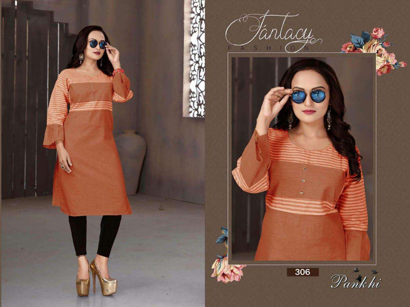 Aagya Kurtis Pankhi Vol 3 Cotton Exclusive Look Simple Wear Readymade Stylish Kurtis