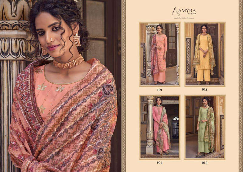 Aamyra Designer Presents Libaas Georgette Heavy Embroidery Work Casual Wear Pakistani Salwar Kameez