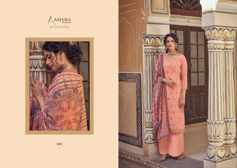 Aamyra Designer Presents Libaas Georgette Heavy Embroidery Work Casual Wear Pakistani Salwar Kameez
