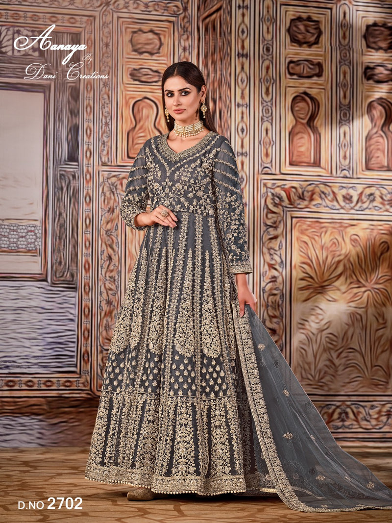 Aanaya 2700 Series Net With Heavy Front Work Salwar Suit