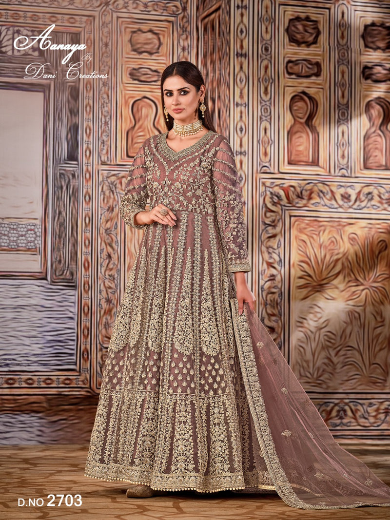 Aanaya 2700 Series Net With Heavy Front Work Salwar Suit