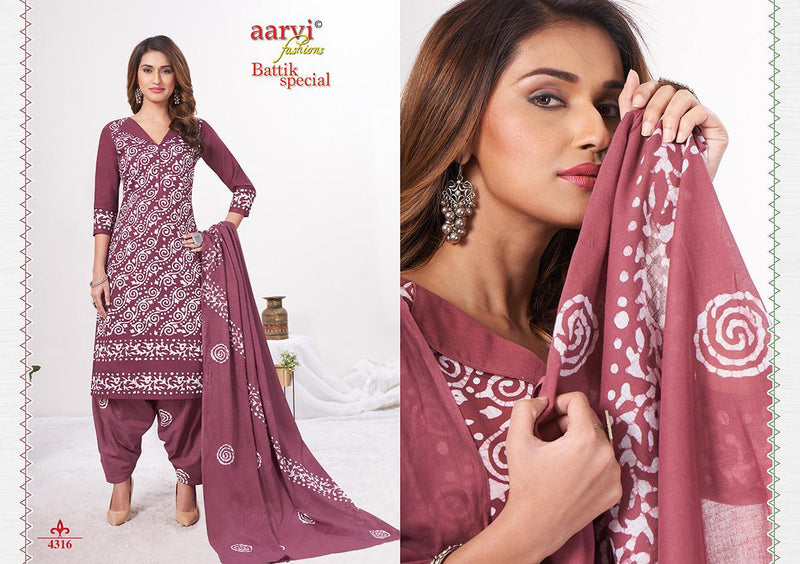 Aarvi Fashion Battik Special Vol 14 Cambric Cotton Casual Wear Dress Material