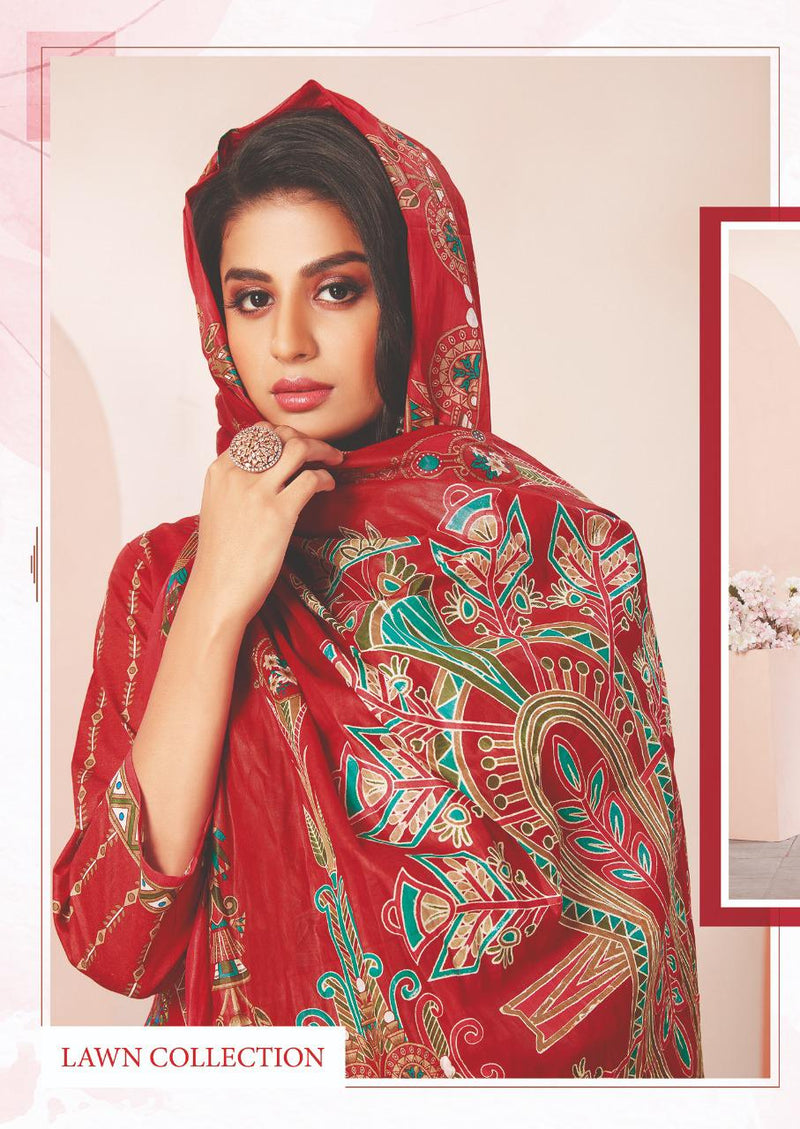 Aarvi Fashion Nur Vol 2 Pure Cotton Lawn Collection Casual Wear Salwar Suits