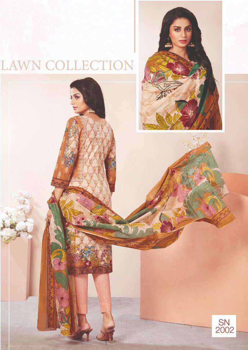 Aarvi Fashion Nur Vol 2 Pure Cotton Lawn Collection Casual Wear Salwar Suits