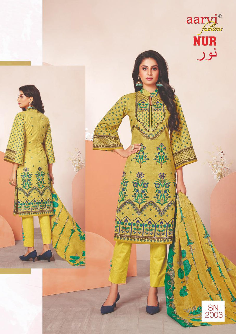 Aarvi Fashion Nur Vol 2 Pure Cotton Lawn Collection Casual Wear Salwar Suits