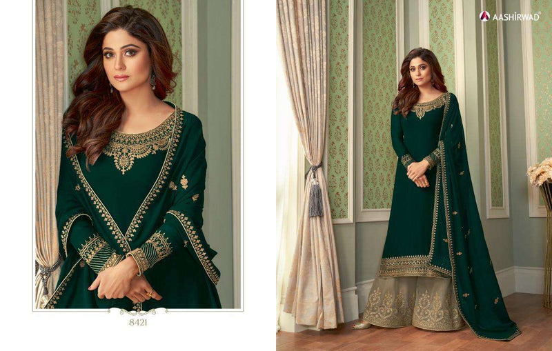 Aashirwad Creation Launch By Superb Georgette With Exclusive Embroidery Work Designer Party Wear Pakistani Salwar Kameez