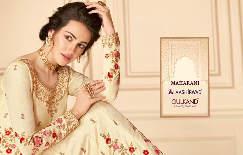 Aashirwad Creation Maharani Pure Silk Partywear Designer Wedding Salwar Kameez