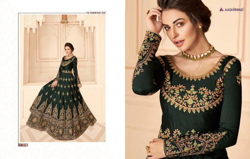 Aashirwad Creation Maharani Pure Silk Partywear Designer Wedding Salwar Kameez