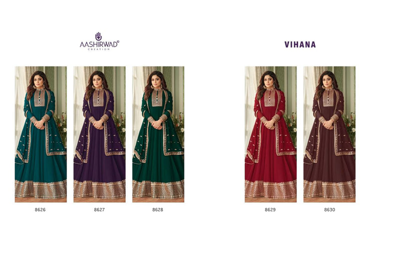 Aashirwad Creation Vihana Real Georgette Heavy Partywear Gown