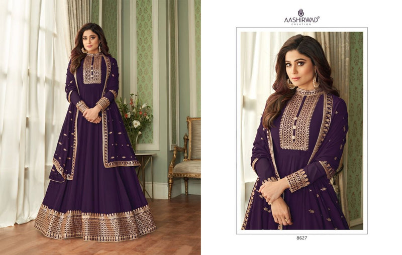 Aashirwad Creation Vihana Real Georgette Heavy Partywear Gown