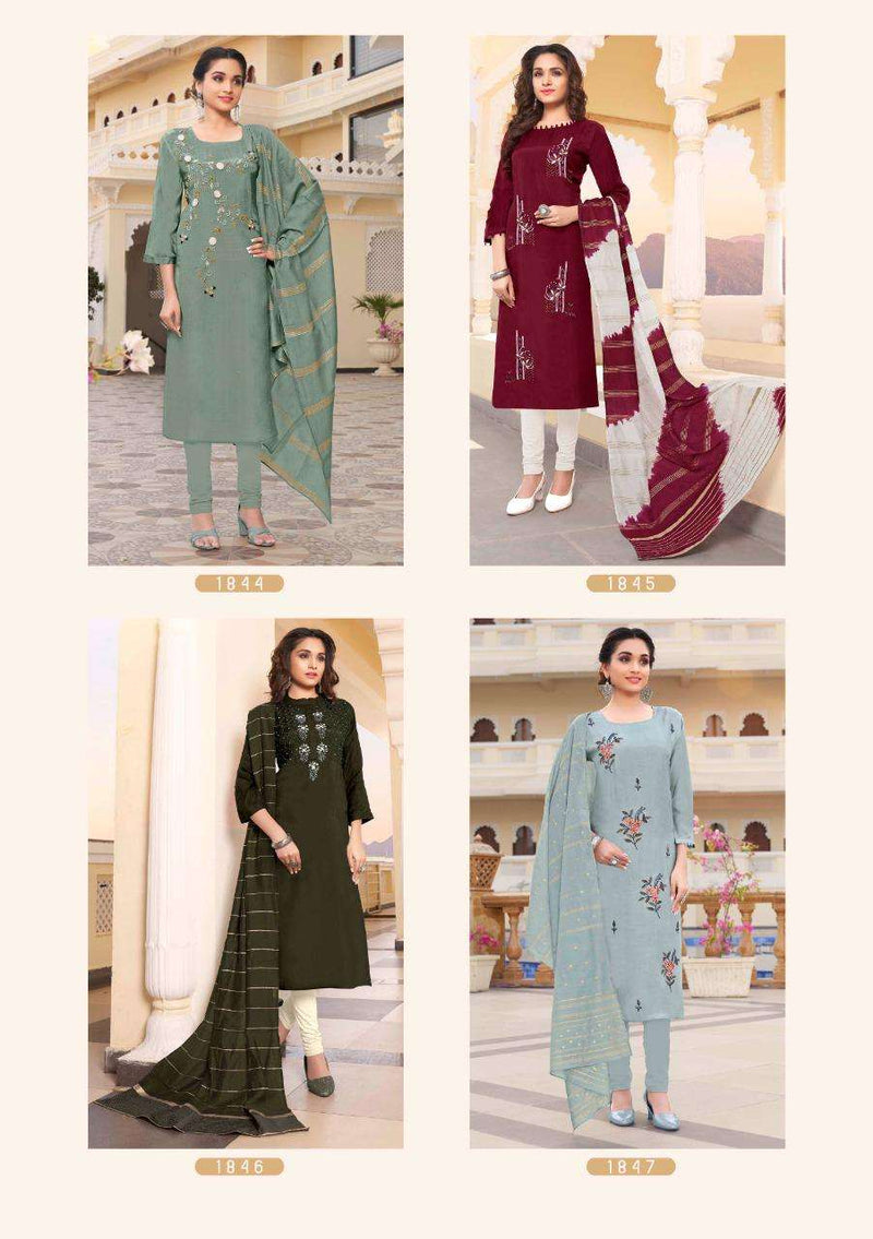 Af Kurtis Launch Sundari Maslin Gorgeous Look Casual Wear Designer Kurti With Bottom