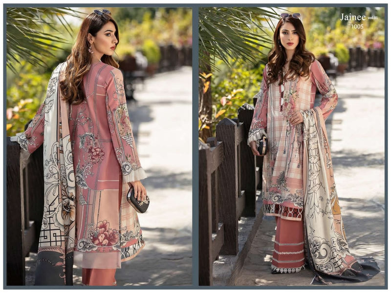 Agha Noor Jainee Vol 1 Lawn Cotton Karachi Printed Casual Wear Suit