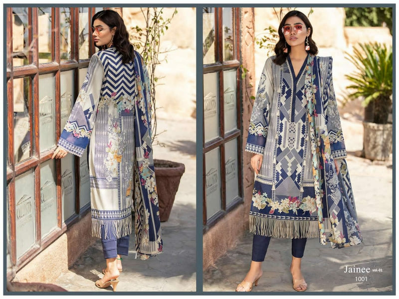 Agha Noor Jainee Vol 1 Lawn Cotton Karachi Printed Casual Wear Suit