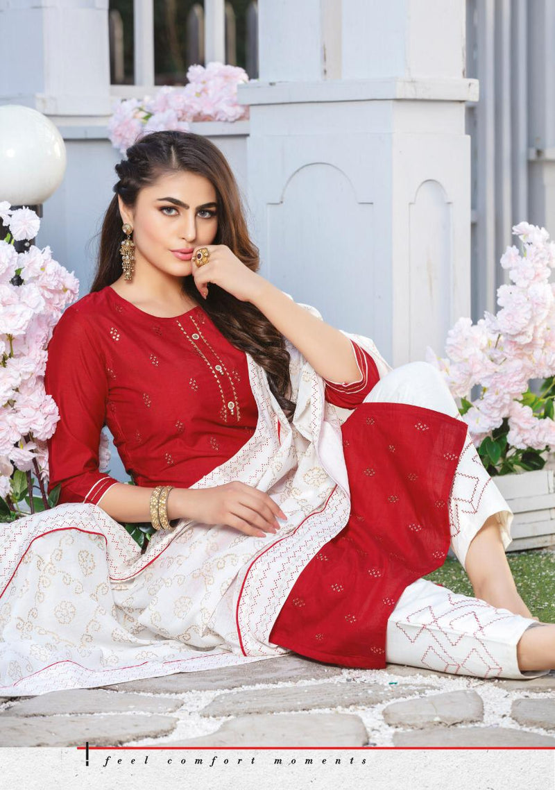 Kiana Launched Aitbaar Vol 4 Chanderi Silk Exclusive Party Wear Kurtis