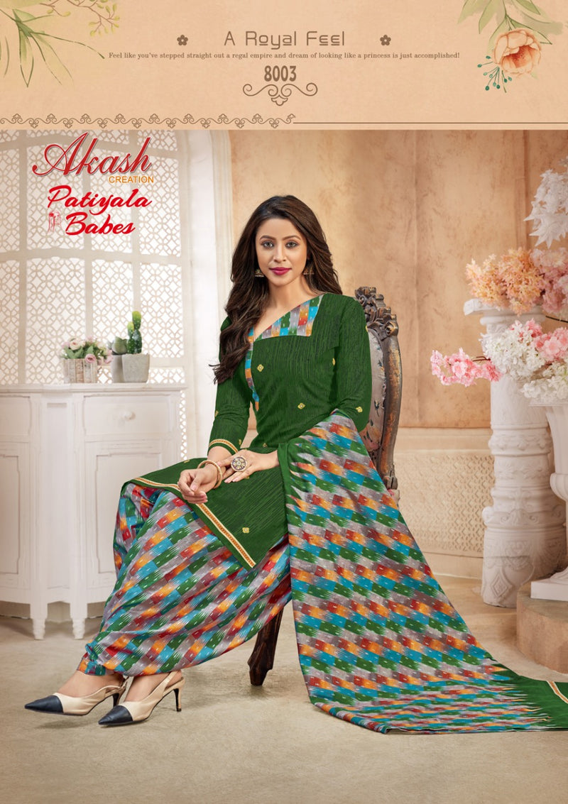 Akash Creation Patiyala Babes Vol 8 Pure Cotton Patiyala Style Salwar Suits