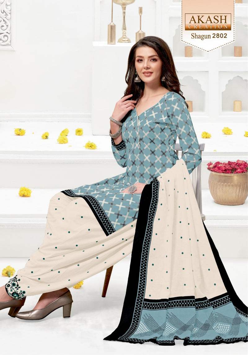 Akash Creation Presents By Shagun Vol 28 Pure Cotton Exclusive Printed Regular Wear Salwar Kameez