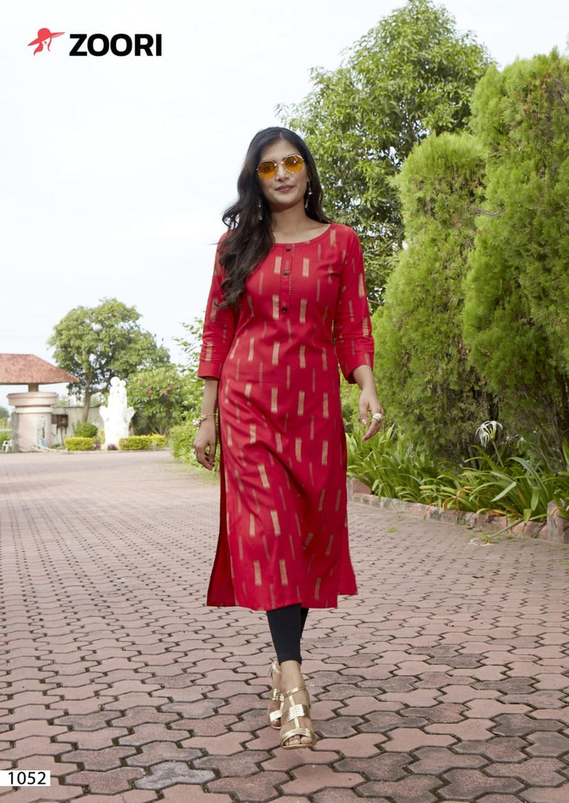 Akshara Vol 9 By Mittoo Zoori Rayon Print Long Formal Wear Exclusive Fancy Readymade Kurtis