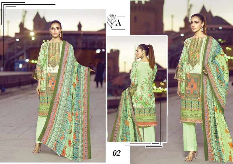 Alizeh Lawn Pure Lawn Fabric With Embroidery Designer Work Stylish Salwar Kameez