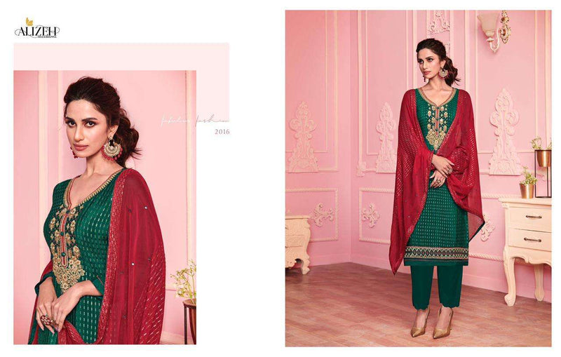 Alizeh Suit Presents By Murad Vol 3 Georgette With Embroidery Work Wedding Wear Salwar Suits