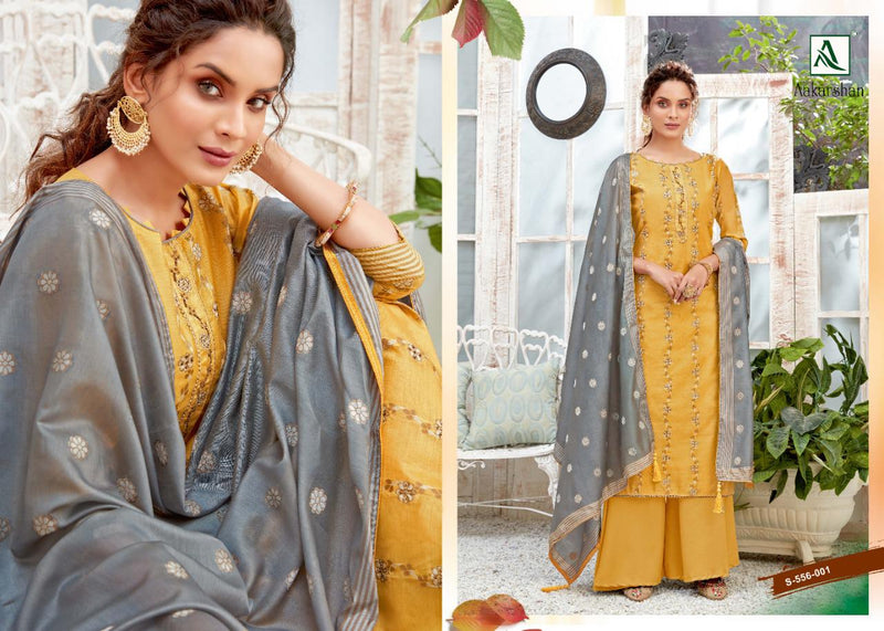 Alok Suit Aakashan Pure Jacquard Cotton Exclusive Hand Work Salwar Kameez