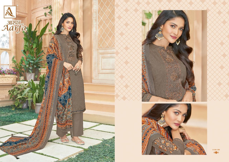 Alok Suit Aarfa Jam Cotton Self Embroidery Diamond Work Salwar Kameez