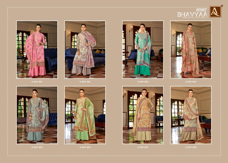 Alok Suit Bhavyaa Pure Vicose Velvet Digital Print Diamond Work Salwar Suit