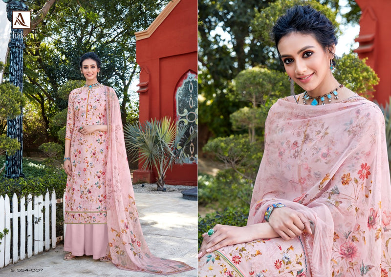 Alok Suit Chakori Pure Jam Cotton Self Embroidery Work Digital Print Salwar Suit