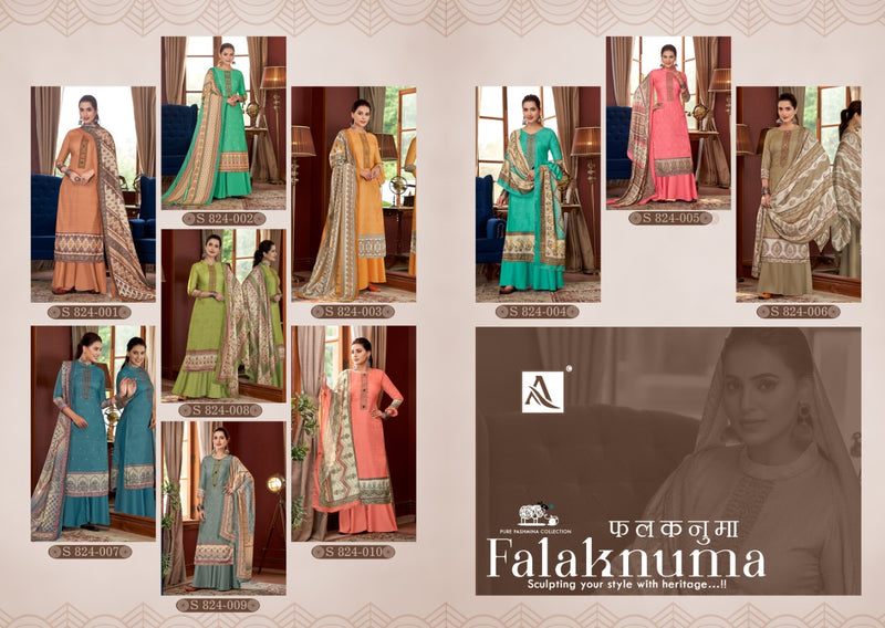 Alok Suit Falaknuma Pure Wool Pashmina Digital Print Heavy Embroidered Salwar Suit