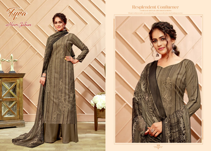 Alok Suit Fyra Launch By Noor Jahan Cotton Print Digital Print With Swarovski Diamond Work Casual Wear Salwar Suit