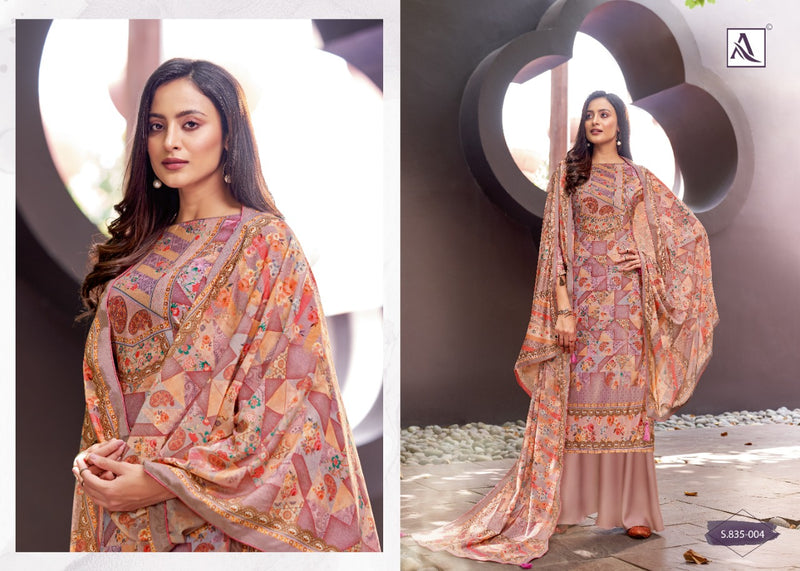 Alok Suit Gulnar Pure Viscose Velvet Digital Print With Swarovski Diamond Salwar Suit