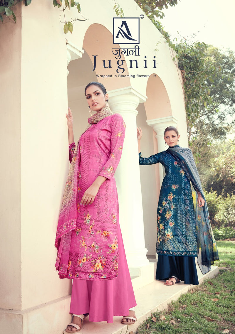 Alok Suit Jugni Pure Jam Cotton Print Swaroviski Diamond Work Salwar Kameez