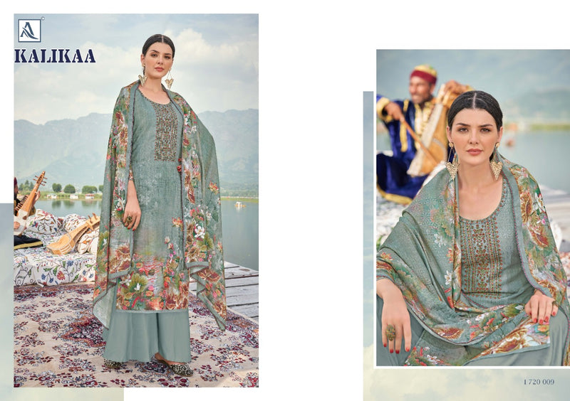 Alok Suit Kalikaa Pashmina Print With Embroidery Work