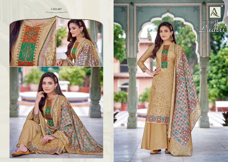Alok Suit Ladlii Pure Jam Cotton Digital Print Fancy Embroidery Work Salwar Suit