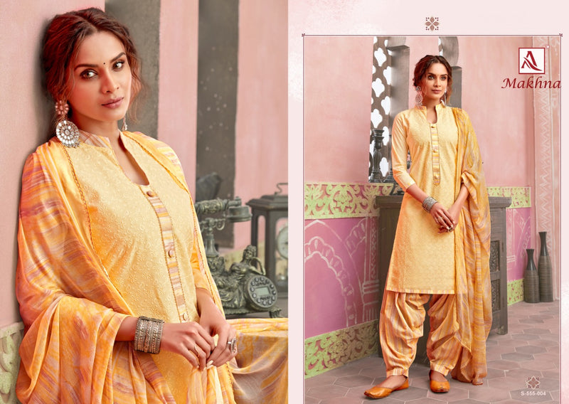 Alok Suit Makhna Pure Cotton Chiken Work Daily Wear Salwar Kameez