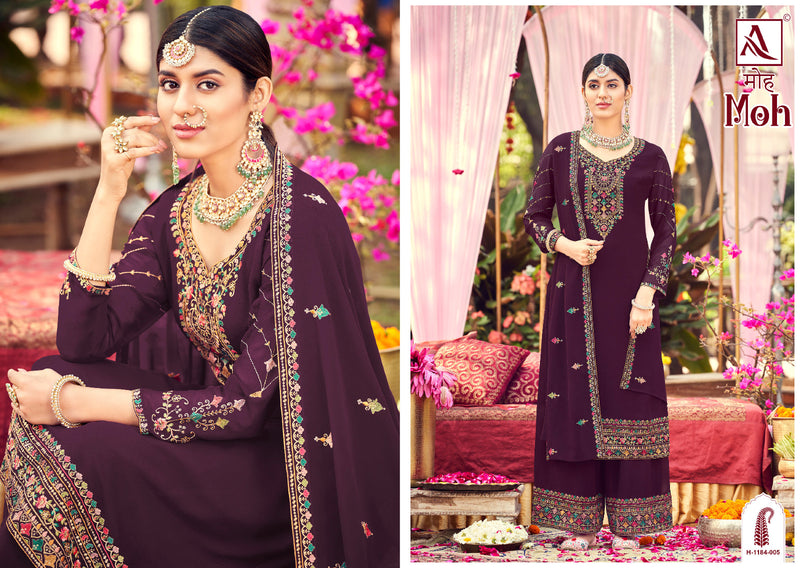 Alok Suit Moh Pure Georgette Designer Embroidered Salwar Kameez